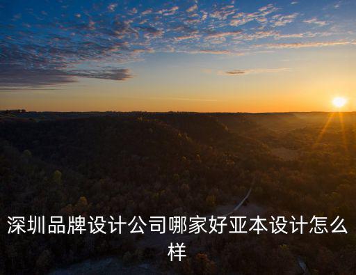 深圳品牌設計公司哪家好亞本設計怎么樣