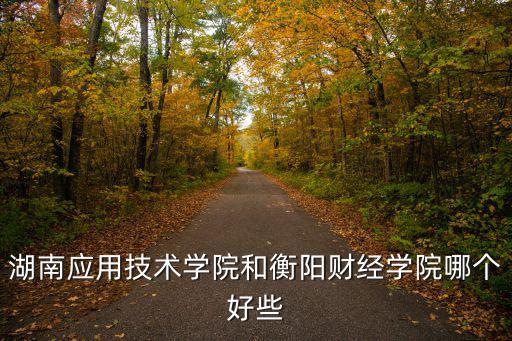 湖南應(yīng)用技術(shù)學(xué)院和衡陽(yáng)財(cái)經(jīng)學(xué)院哪個(gè)好些