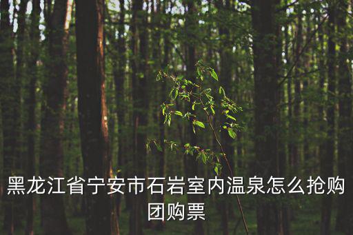黑龍江省寧安市石巖室內溫泉怎么搶購團購票