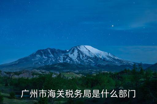 廣州市海關稅務局是什么部門