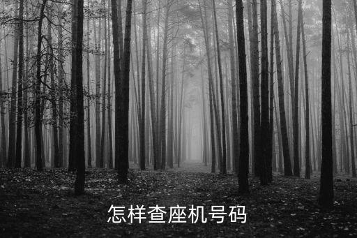 怎樣查座機號碼