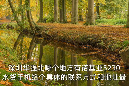 深圳華強(qiáng)北哪個(gè)地方有諾基亞5230水貨手機(jī)給個(gè)具體的聯(lián)系方式和地址最