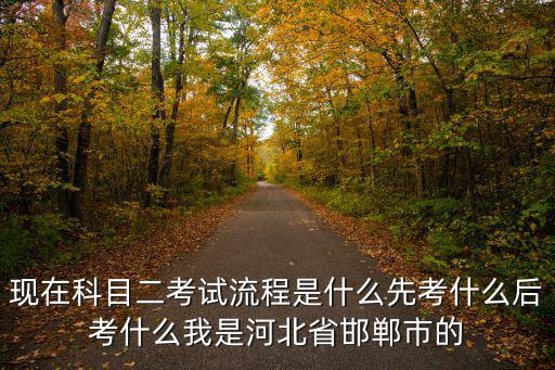 現在科目二考試流程是什么先考什么后考什么我是河北省邯鄲市的