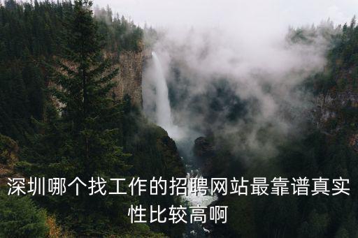 深圳哪個找工作的招聘網(wǎng)站最靠譜真實(shí)性比較高啊
