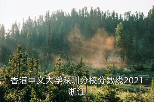 香港中文大學深圳分校分數線2021浙江