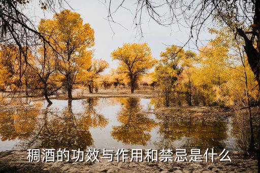 稠酒的功效與作用和禁忌是什么