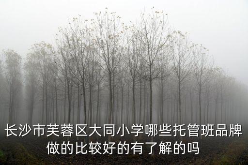 長沙大同小學，長沙芙蓉區(qū)大同小學校長是誰