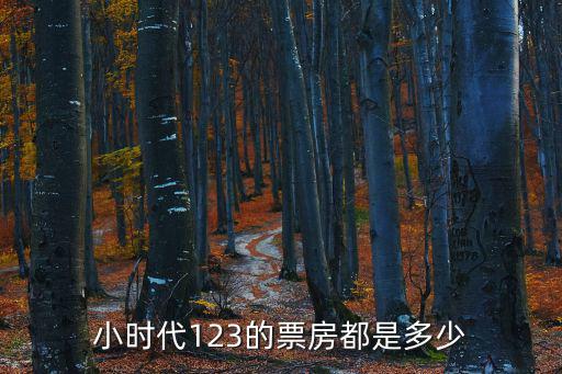 小時代123的票房都是多少