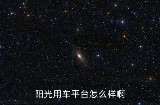 陽光用車平臺怎么樣啊