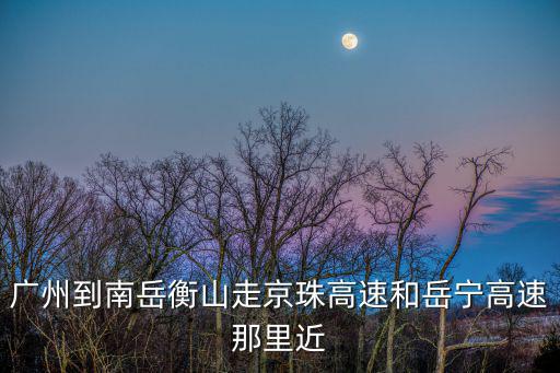 廣州到南岳衡山走京珠高速和岳寧高速那里近