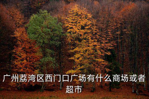 廣州荔灣區(qū)西門口廣場(chǎng)有什么商場(chǎng)或者超市