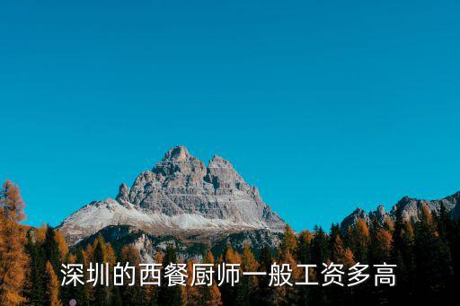 深圳的西餐廚師一般工資多高