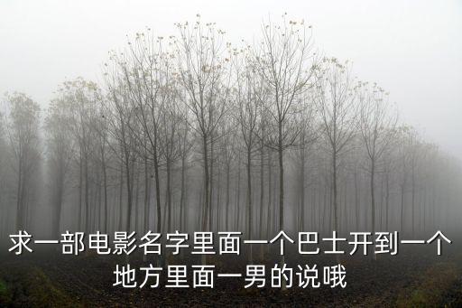 求一部電影名字里面一個巴士開到一個地方里面一男的說哦