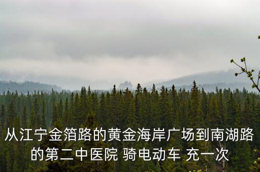 從江寧金箔路的黃金海岸廣場到南湖路的第二中醫院 騎電動車 充一次