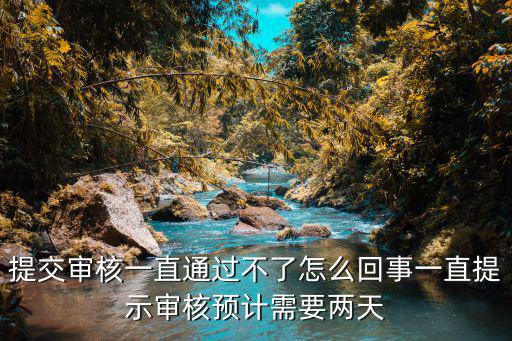提交審核一直通過不了怎么回事一直提示審核預計需要兩天