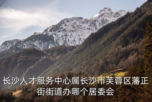 長沙市人才服務(wù)中心，長沙人才服務(wù)中心屬長沙市芙蓉區(qū)藩正街街道辦哪個居委會