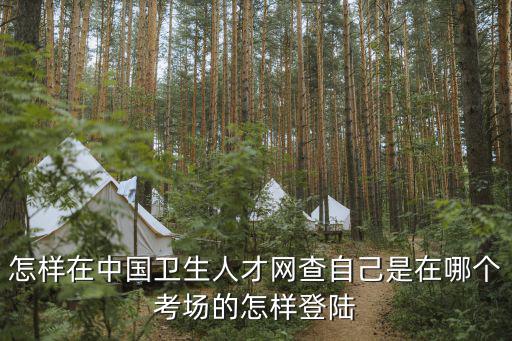 怎樣在中國衛生人才網查自己是在哪個考場的怎樣登陸