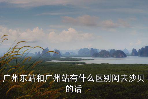 廣州東站和廣州站有什么區(qū)別阿去沙貝的話