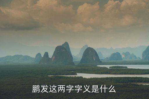 鵬發這兩字字義是什么