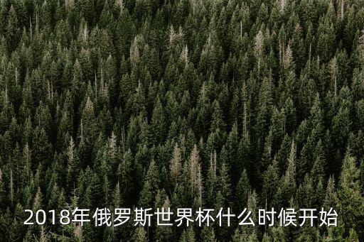 2018年俄羅斯世界杯什么時(shí)候開始