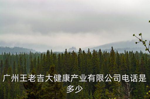 廣州王老吉大健康產(chǎn)業(yè)有限公司電話是多少