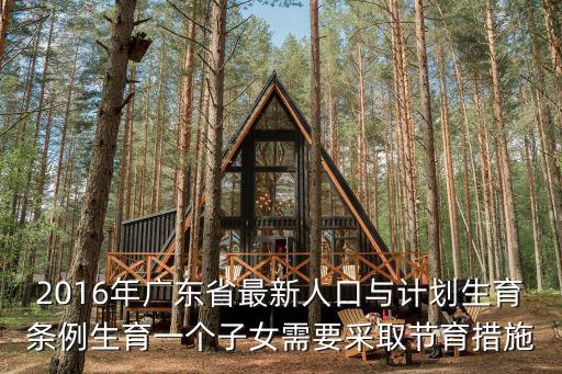 2016年廣東省最新人口與計(jì)劃生育條例生育一個(gè)子女需要采取節(jié)育措施