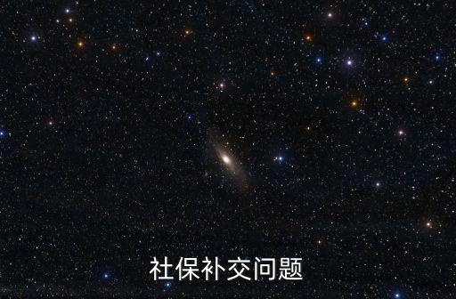 社保補交問題