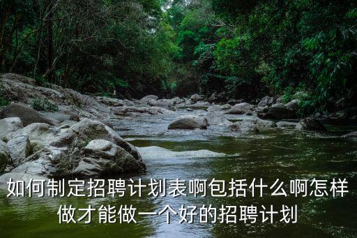 如何制定招聘計(jì)劃表啊包括什么啊怎樣做才能做一個(gè)好的招聘計(jì)劃