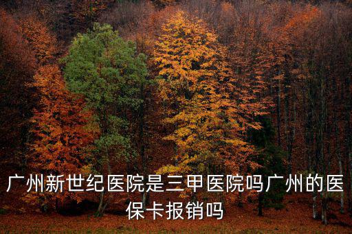 廣州新世紀(jì)醫(yī)院是三甲醫(yī)院嗎廣州的醫(yī)保卡報銷嗎
