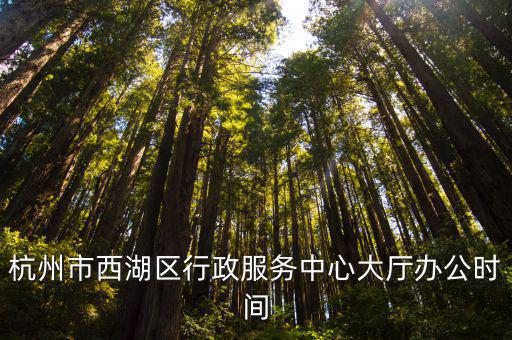 杭州市西湖區(qū)行政服務(wù)中心大廳辦公時(shí)間