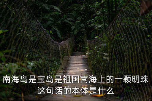南海島是寶島是祖國南海上的一顆明珠這句話的本體是什么