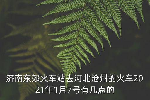濟(jì)南東郊火車站去河北滄州的火車2021年1月7號有幾點(diǎn)的