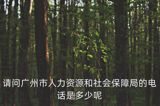 廣州人力，廣州市人力資源和社會保障局的地址在哪里