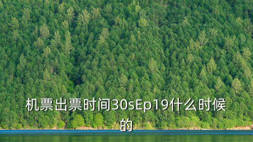機(jī)票出票時間30sEp19什么時候的