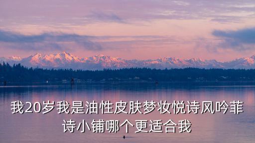 我20歲我是油性皮膚夢妝悅詩風吟菲詩小鋪哪個更適合我
