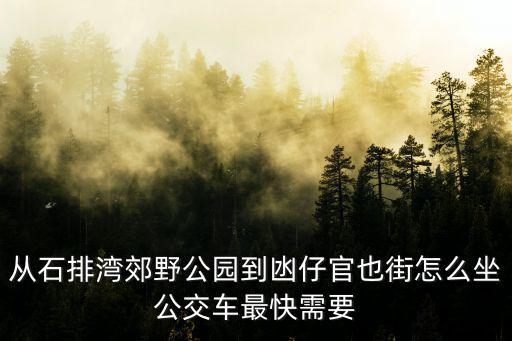 從石排灣郊野公園到凼仔官也街怎么坐公交車(chē)最快需要