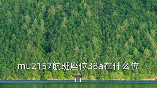 mu2157航班座位38a在什么位置