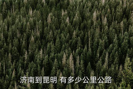 濟(jì)南到昆明 有多少公里公路