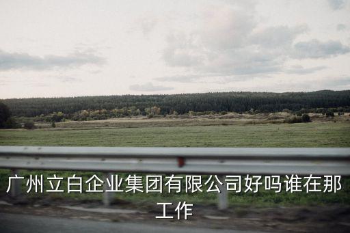 廣州立白企業集團有限公司好嗎誰在那工作