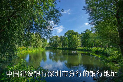 中國建設(shè)銀行深圳市分行的銀行地址