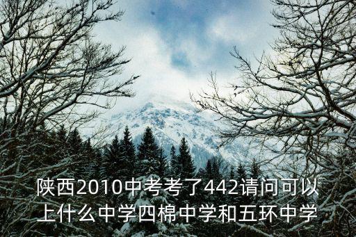 陜西2010中考考了442請問可以上什么中學四棉中學和五環中學