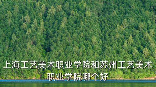 上海工藝美術職業學院和蘇州工藝美術職業學院哪個好