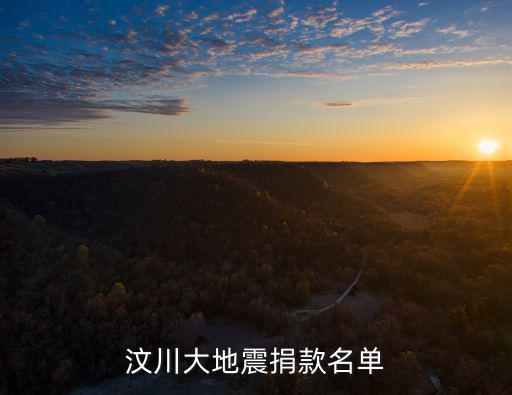 汶川大地震捐款名單
