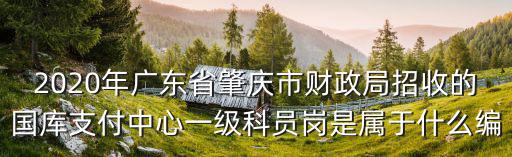 2020年廣東省肇慶市財(cái)政局招收的國庫支付中心一級科員崗是屬于什么編