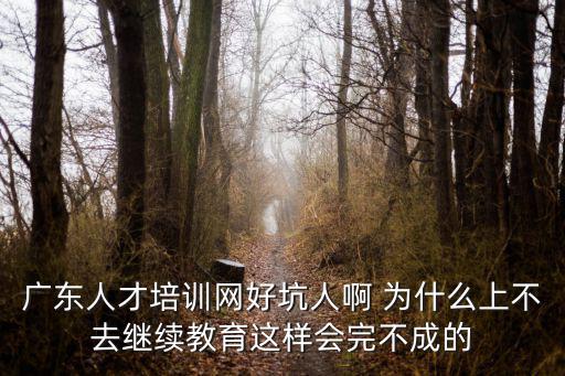 廣東人才培訓網好坑人啊 為什么上不去繼續教育這樣會完不成的