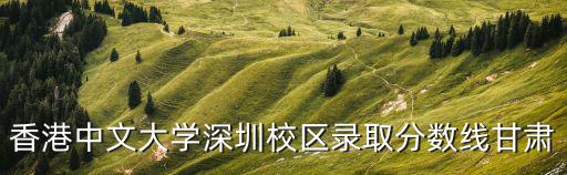 香港中文大學(xué)深圳校區(qū)錄取分?jǐn)?shù)線甘肅