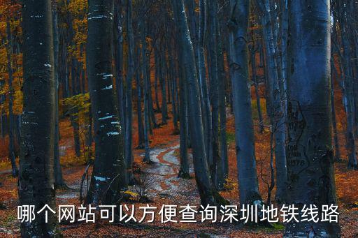 深圳地鐵線路查詢，哪個網站可以方便查詢深圳地鐵線路