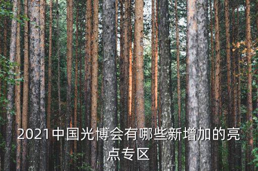 2021中國光博會有哪些新增加的亮點專區(qū)