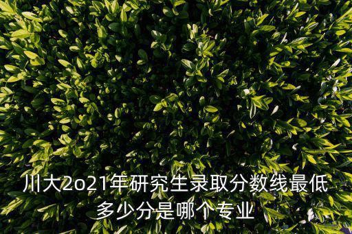 川大2o21年研究生錄取分數線最低多少分是哪個專業
