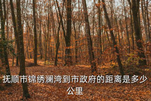 撫順市錦繡瀾灣到市政府的距離是多少公里